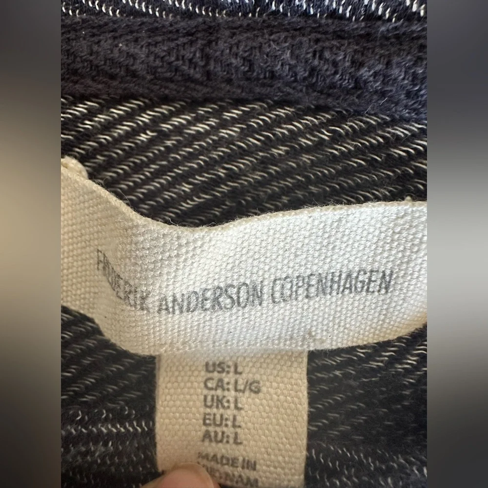 Frederik Anderson Copenhagen Men's Cotton Hoodie Blue Pullover‎ size Large
